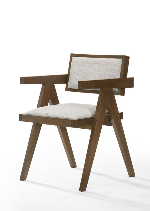 Modrest Fern - Modern Walnut And Beige Dining Chair Set Of 2 VGMA-MI-1116-WB