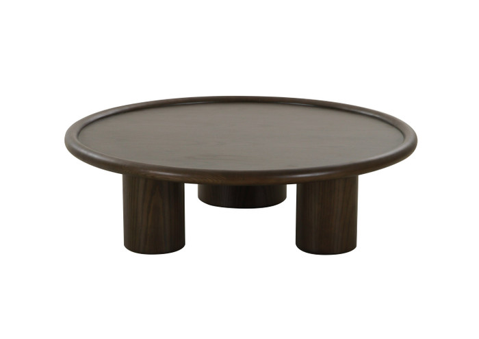 Modrest Strauss - Contemporary Brown Ash Round Coffee Table VGOD-LZ-326C-A-BRN