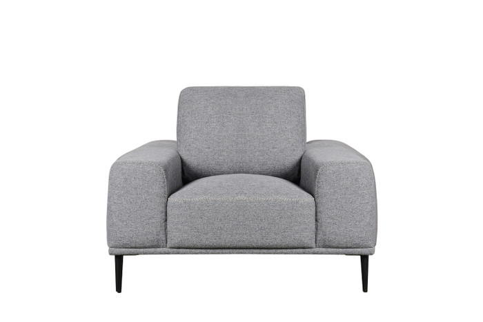 Divani Casa Fonda - Modern Grey Fabric Chair VGMB-2123-CHR-GRY