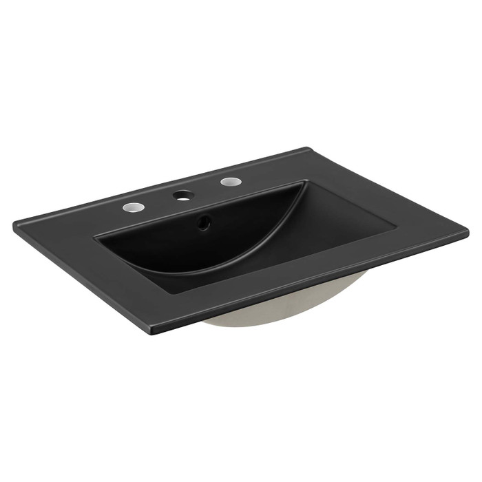 EEI-5069-BLK Cayman 24" Bathroom Sink - Black By Modway