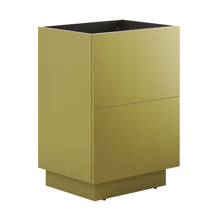 EEI-6132-GLD Quantum 12" Bathroom Vanity Cabinet (Sink Basin Not Included) - Gold By Modway