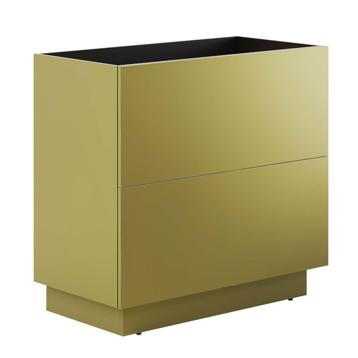 EEI-6134-GLD Quantum 36" Bathroom Vanity Cabinet (Sink Basin Not Included) - Gold By Modway