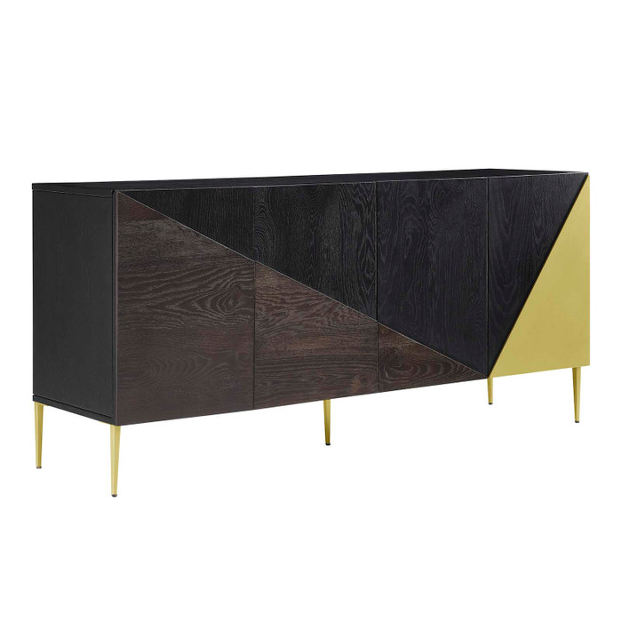 EEI-6147-BLK-GLD Alchemist Storage Cabinet Sideboard - Black Gold By Modway