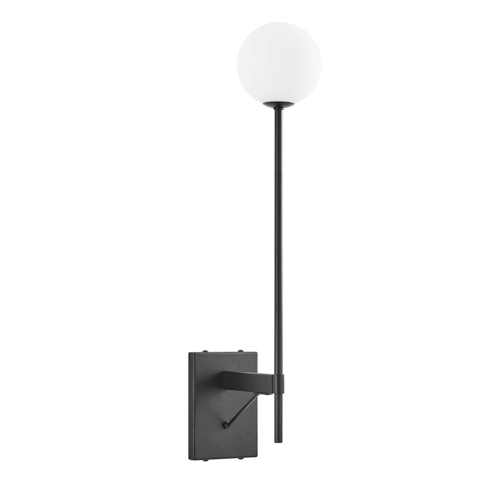 EEI-6533-BLK Riva White Globe Wall Sconce By Modway