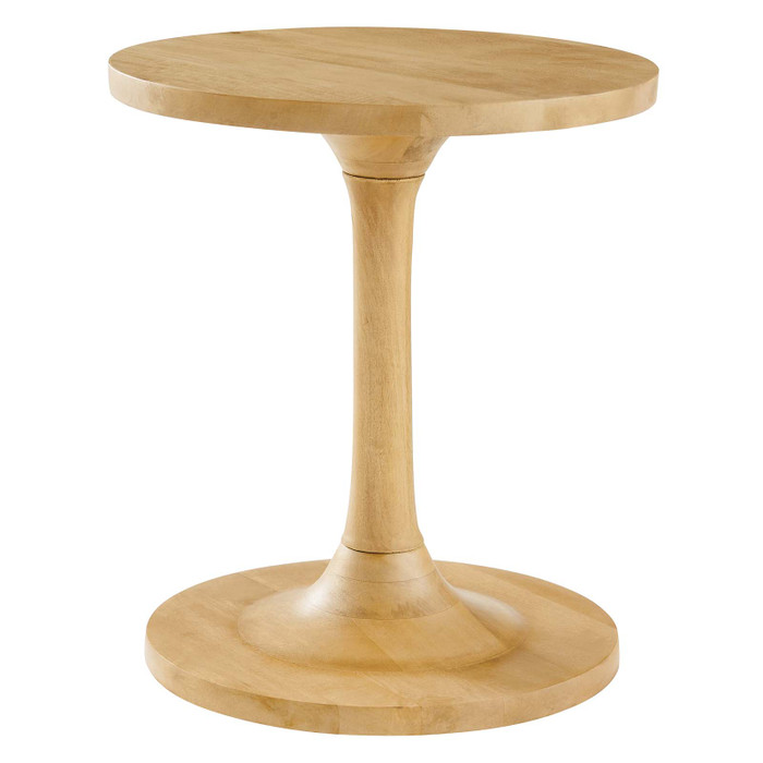 EEI-6573-OAK Lina Round Mango Wood Side Table By Modway