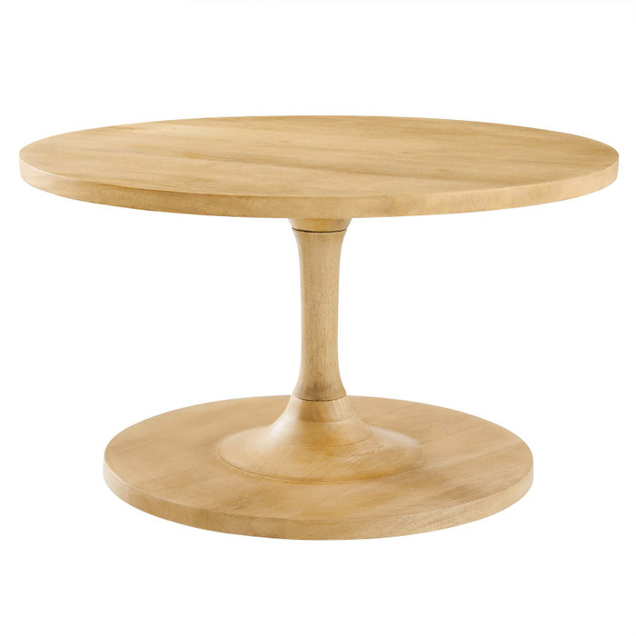 EEI-6574-OAK Lina Round Mango Wood Coffee Table By Modway