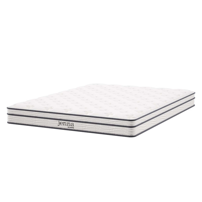 MOD-7095-WHI Jenna 6" Innerspring And Foam Queen Mattress By Modway