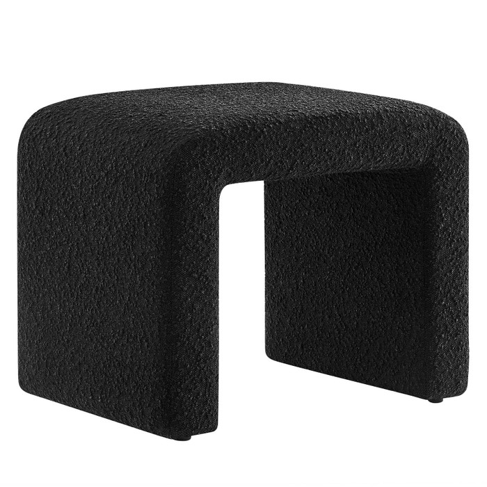 EEI-6737-BLK Simba Boucle Fabric Waterfall Stool - Black By Modway