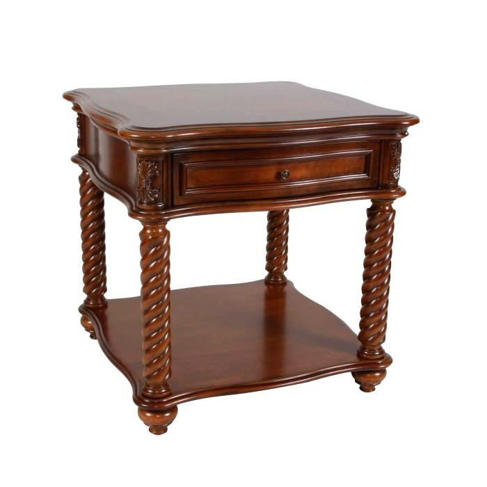 Trammel End Table With Functional Drawer 5554-04