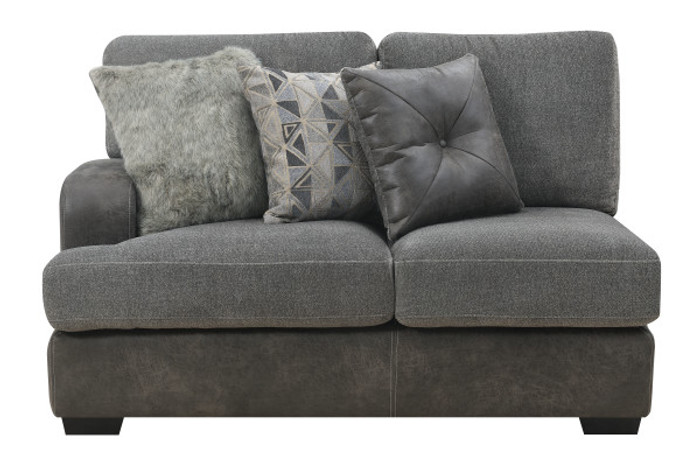 Emerald Home Lsf Loveseat With 3 Pillows-Grey U4551-11-03