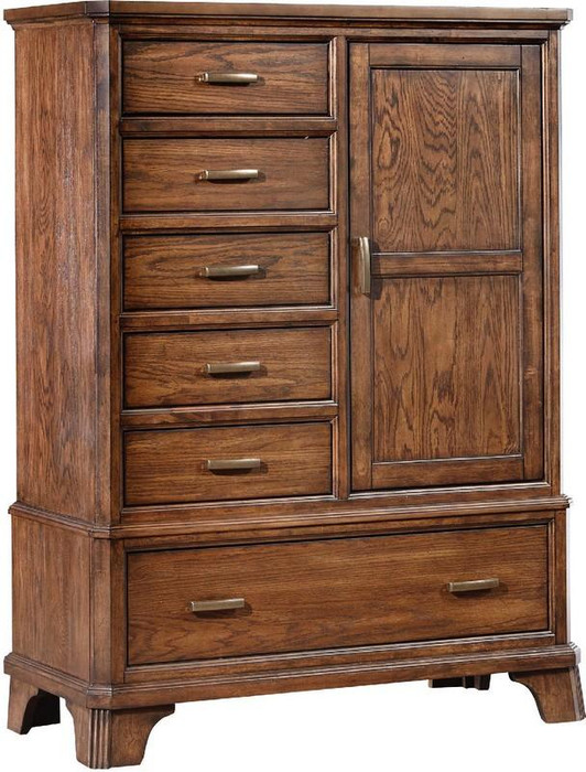 Telluride 6-Drawer Gentleman'S Chest With Single Door -Vintage Oak Tu-Br-5206Gc-Vok-C By Intercon Furniture