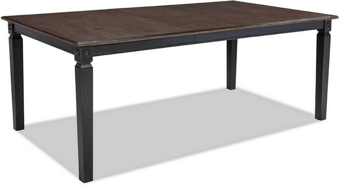 Glennwood Dining Table With 18" Storing Leaf-Rubbed Black & Charcoal Gw-Ta-4278-Rbc-C By Intercon Furniture