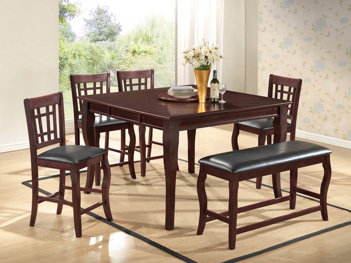 Cherry 6 Piece Counter Height Set 8818-CHE-6PC
