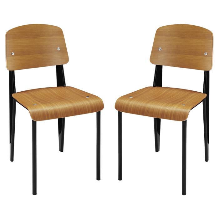 EEI-1262-WAL Cabin Dining Side Chair Set Of 2 By Modway