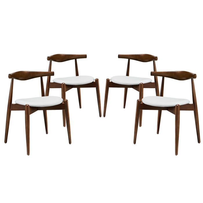EEI-1378-DWL-WHI Stalwart Dining Side Chairs Set Of 4 By Modway