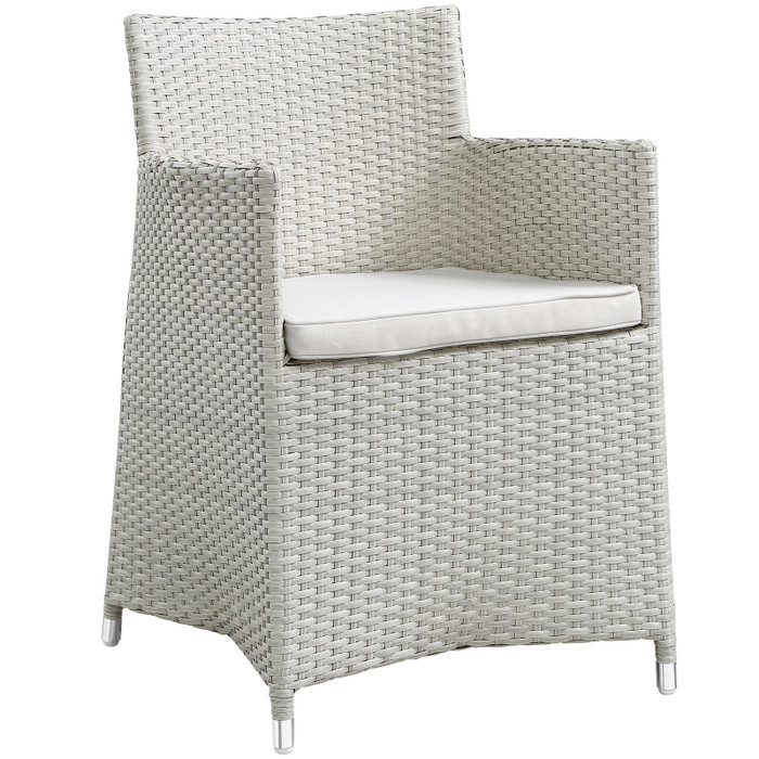 EEI-1505-GRY-WHI Junction Dining Outdoor Patio Armchair By Modway