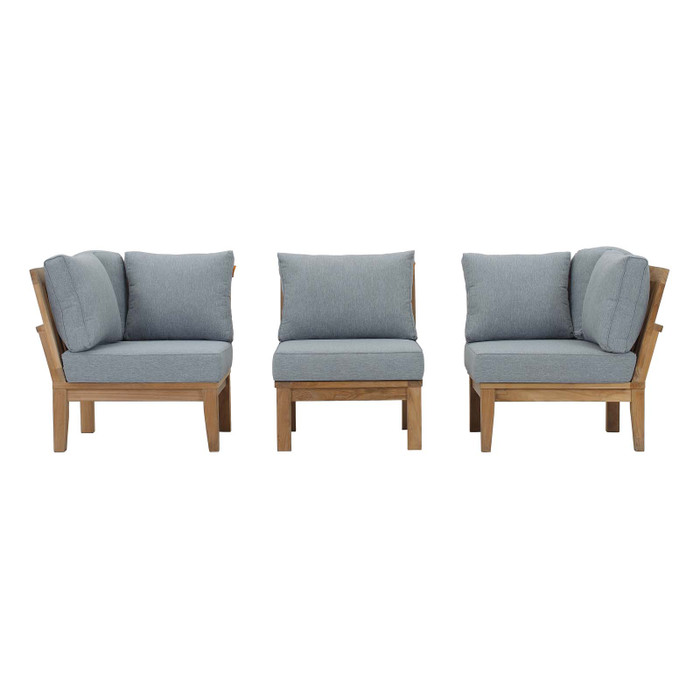 EEI-1820-NAT-GRY-SET Marina 3 Piece Outdoor Patio Teak Set By Modway