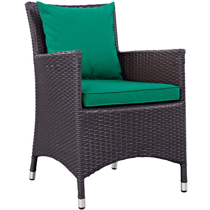 EEI-1913-EXP-GRN Convene Dining Outdoor Patio Armchair By Modway