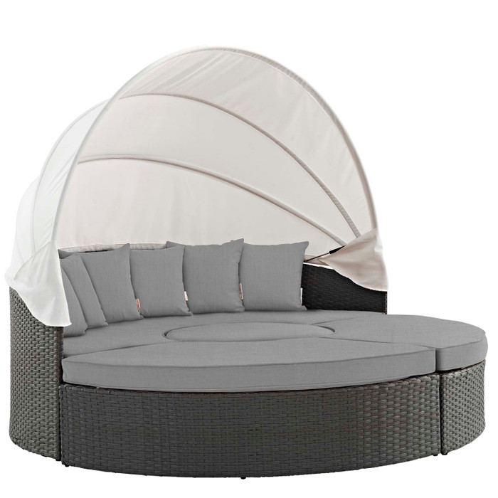 EEI-1986-CHC-GRY Sojourn Outdoor Patio Sunbrella Daybed By Modway