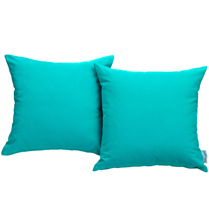 EEI-2001-TRQ Convene Two Piece Outdoor Patio Pillow Set By Modway