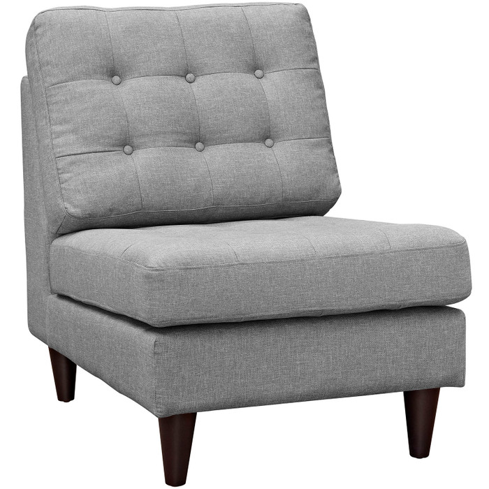 EEI-2140-LGR Empress Upholstered Fabric Lounge Chair By Modway