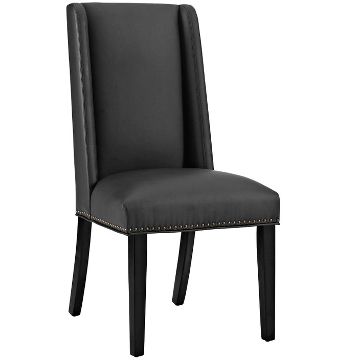 EEI-2232-BLK Baron Vinyl Dining Chair By Modway
