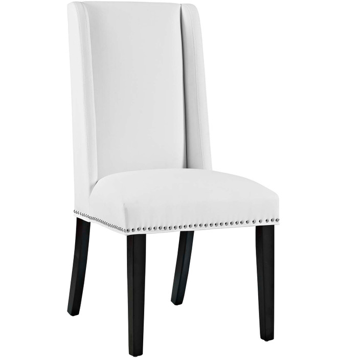 EEI-2232-WHI Baron Vinyl Dining Chair By Modway