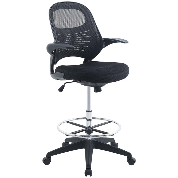 EEI-2290-BLK Stealth Drafting Chair By Modway