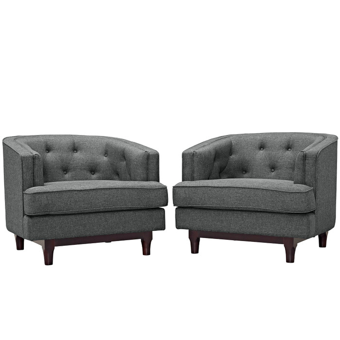 EEI-2449-GRY-SET Coast Armchairs Set Of 2 By Modway