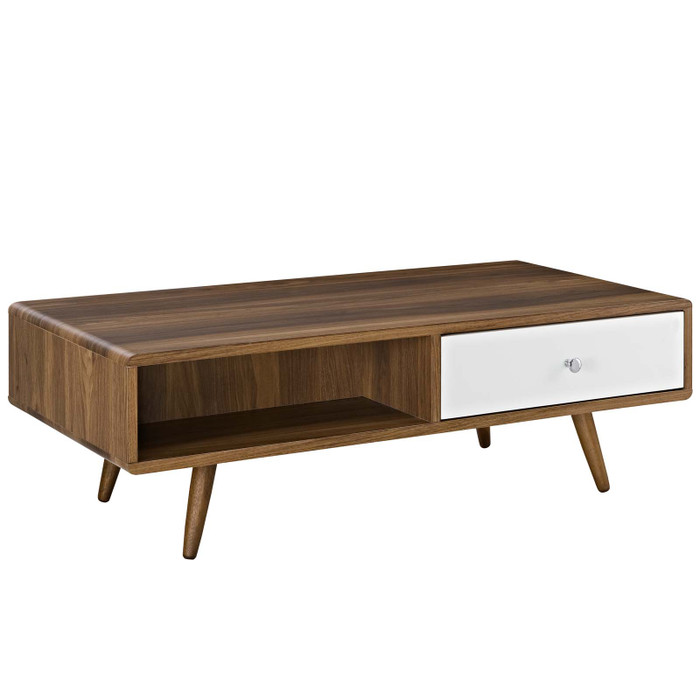 EEI-2528-WAL-WHI Transmit Coffee Table By Modway