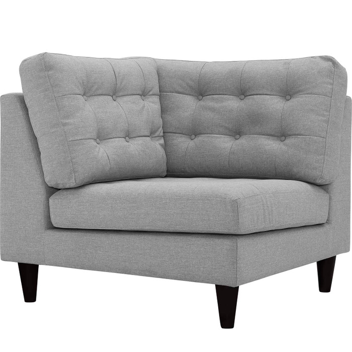 EEI-2610-LGR Empress Upholstered Fabric Corner Sofa By Modway