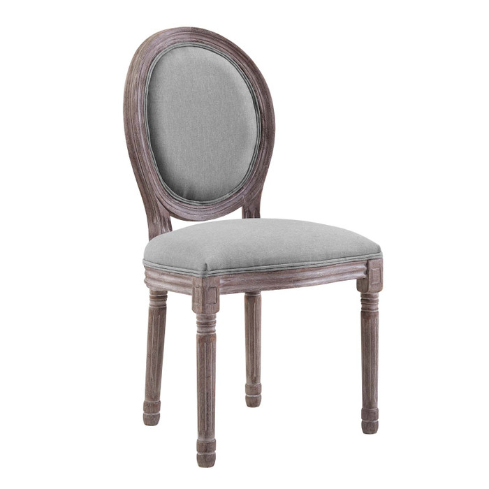 EEI-2821-LGR Emanate Vintage French Upholstered Fabric Dining Side Chair By Modway