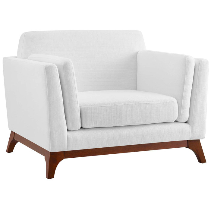 EEI-3063-WHI Chance Upholstered Fabric Armchair By Modway