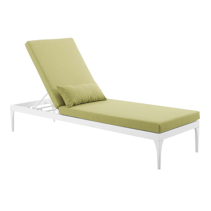 EEI-3301-WHI-PER Perspective Cushion Outdoor Patio Chaise Lounge Chair By Modway