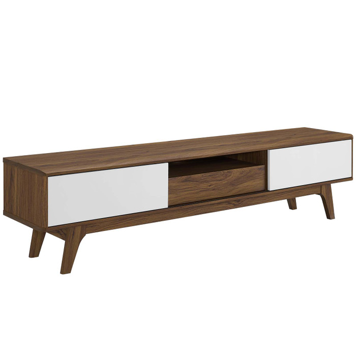 EEI-3304-WAL-WHI Envision 70" Media Console Wood Tv Stand By Modway