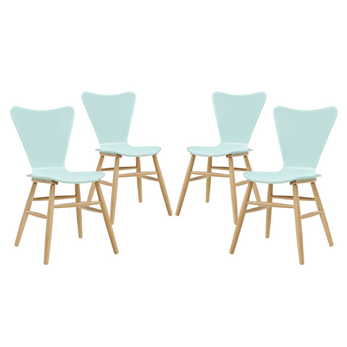 EEI-3380-LBU Cascade Dining Chair Set Of 4 By Modway
