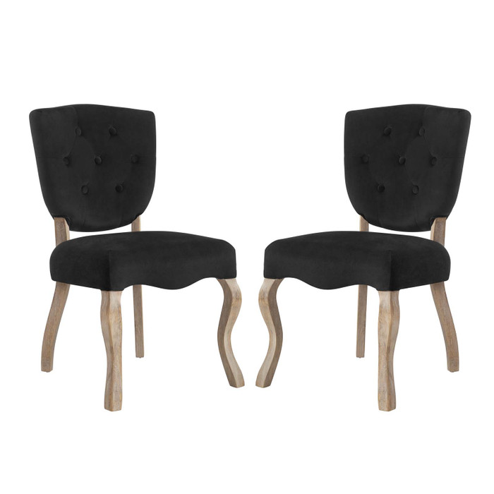 EEI-3381-BLK Array Dining Side Chair Set Of 2 By Modway