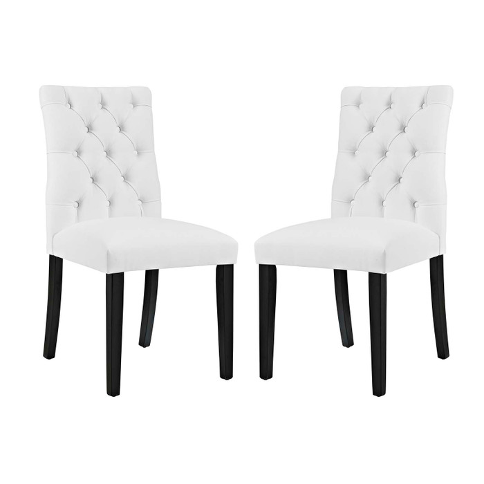 EEI-3472-WHI Duchess Dining Chair Vinyl Set Of 2 By Modway