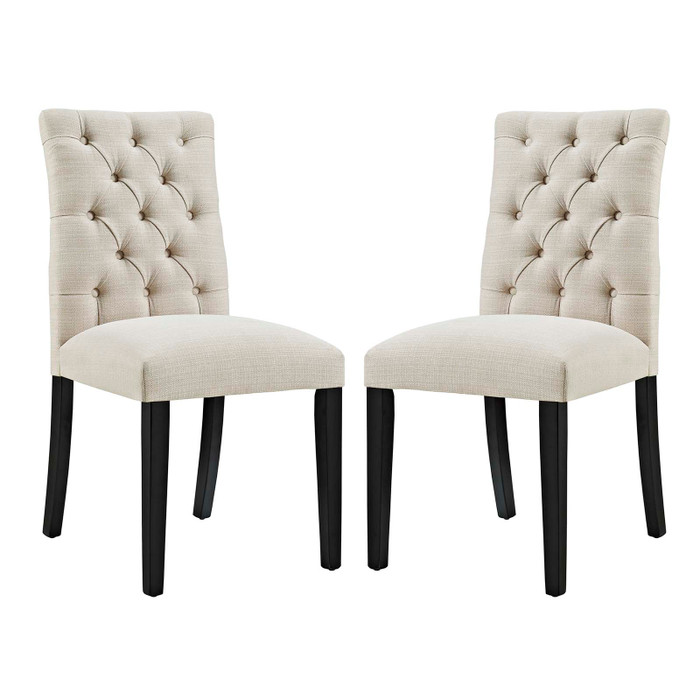 EEI-3474-BEI Duchess Dining Chair Fabric Set Of 2 By Modway