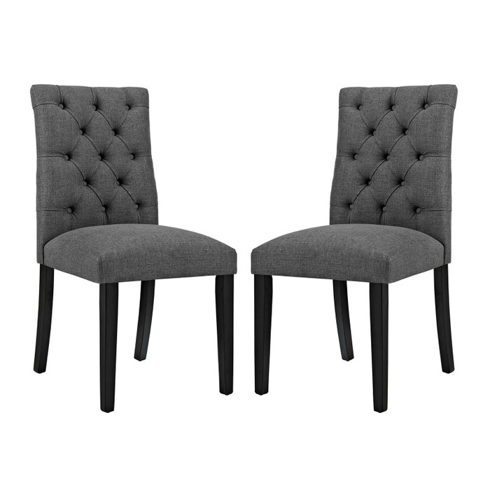 EEI-3474-GRY Duchess Dining Chair Fabric Set Of 2 By Modway