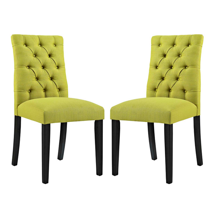 EEI-3474-WHE Duchess Dining Chair Fabric Set Of 2 By Modway