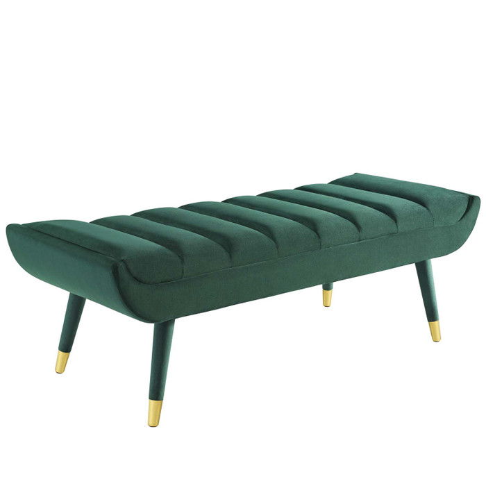 EEI-3484-GRN Guess Channel Tufted Performance Velvet Accent Bench By Modway