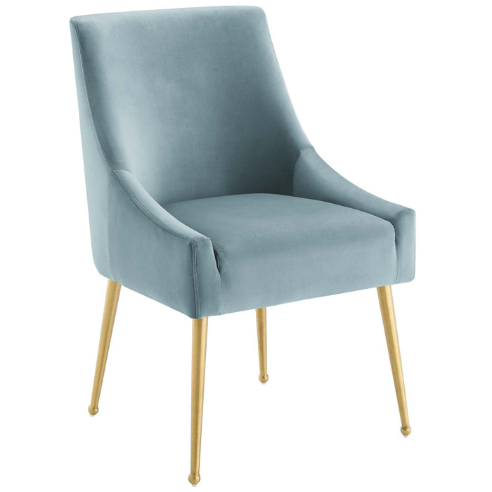 EEI-3508-LBU Discern Upholstered Performance Velvet Dining Chair By Modway