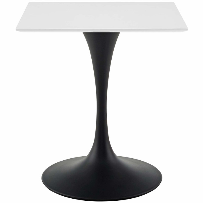 EEI-3513-BLK-WHI Lippa 28" Square Wood Top Dining Table By Modway
