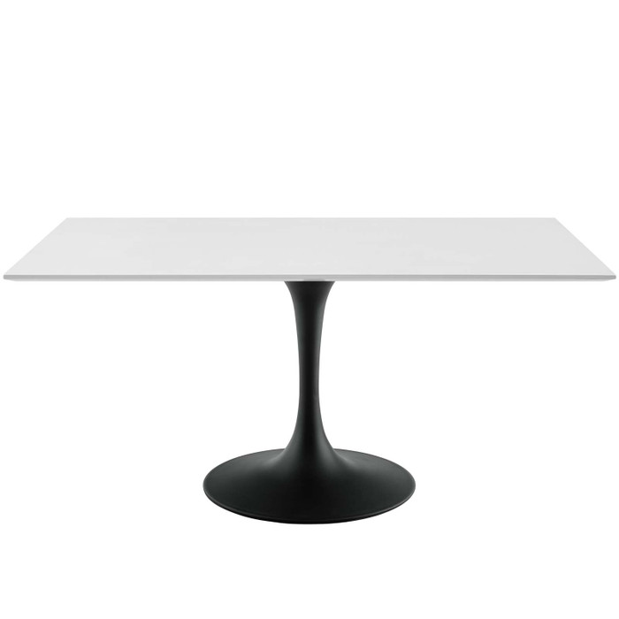 EEI-3541-BLK-WHI Lippa 60" Rectangle Wood Dining Table By Modway