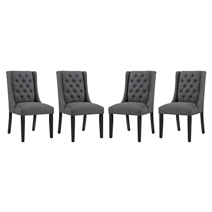 EEI-3558-GRY Baronet Dining Chair Fabric Set Of 4 By Modway