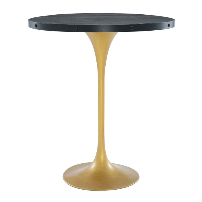 EEI-3593-BLK-GLD Drive Wood Bar Table By Modway