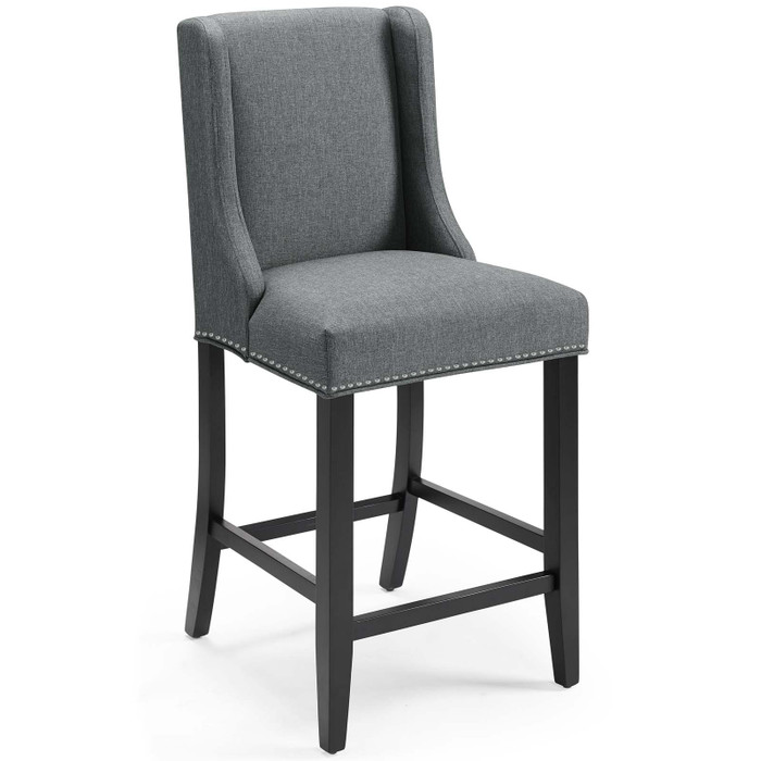 EEI-3735-GRY Baron Upholstered Fabric Counter Stool By Modway