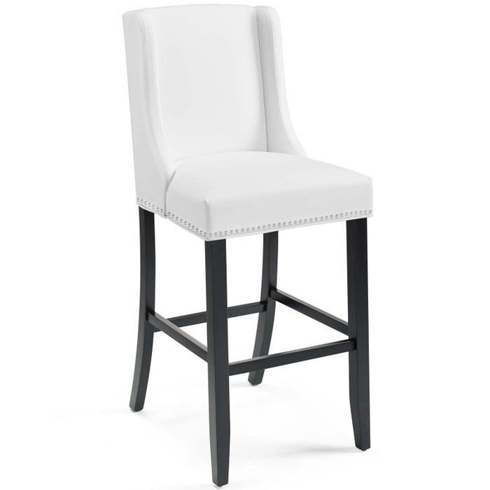 EEI-3738-WHI Baron Faux Leather Bar Stool By Modway