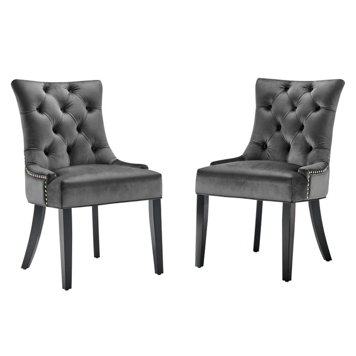 EEI-3780-CHA Regent Tufted Performance Velvet Dining Side Chairs - Set Of 2 By Modway